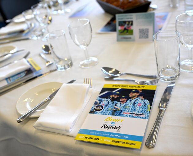 Bears v Rapids T20 Blast Cricket Hospitality 2025 - The Wyatt Suite